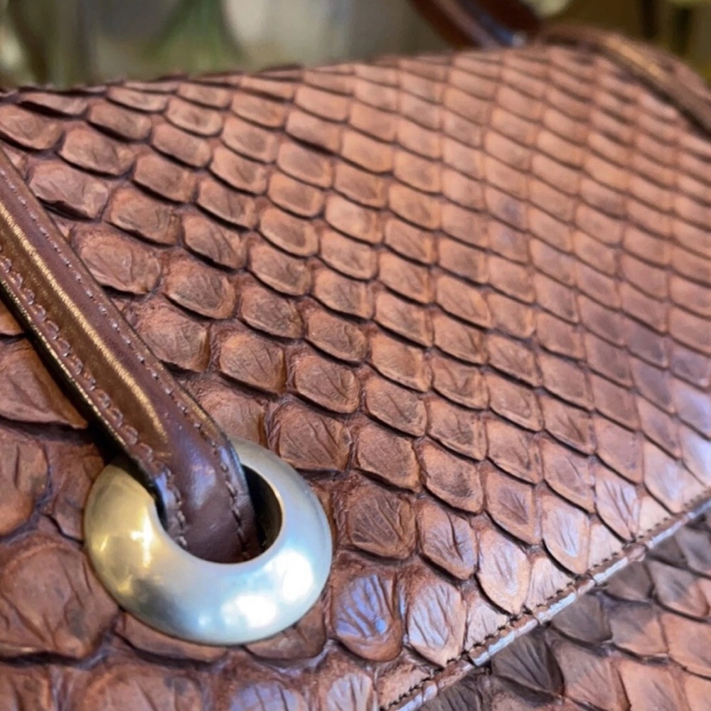 ULTRA RARE! Loewe EXOTIC Python Leather Top Handle Bag - Picture 10 of 15